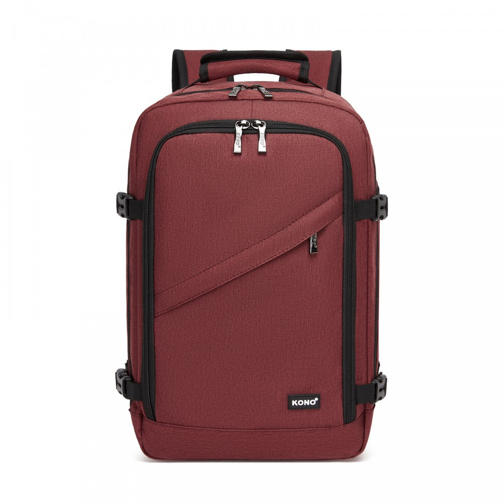 Business Carry-On Backpack – Fits 15.6-Inch Laptop – Burgundy