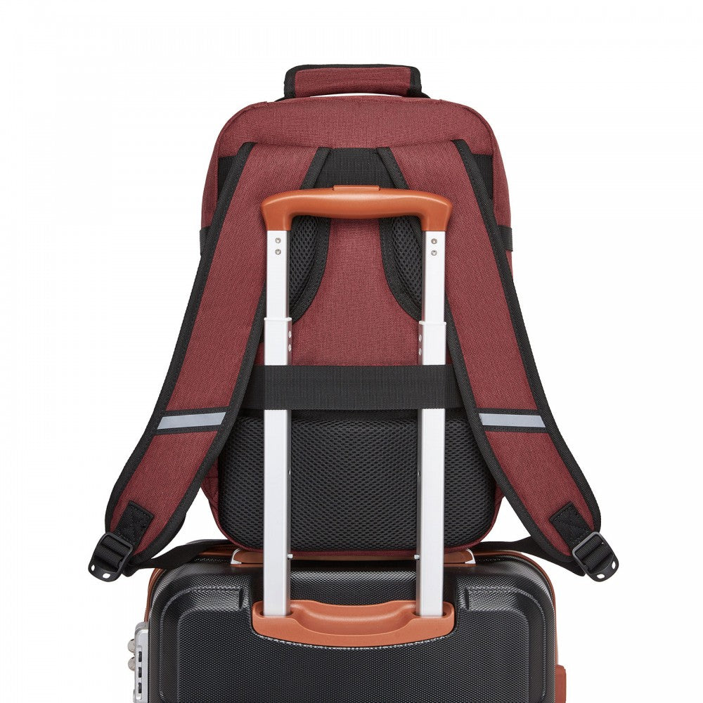 Business Carry-On Backpack – Fits 15.6-Inch Laptop – Burgundy