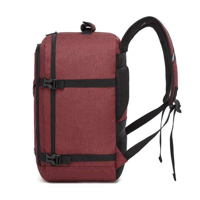 Flexible Cabin Backpack Fits 15.6-Inch Laptop, Clamshell Access – Burgundy
