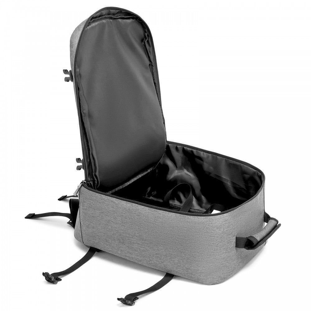 Flexible Cabin Backpack Fits 15.6-Inch Laptop, Clamshell Access – Grey