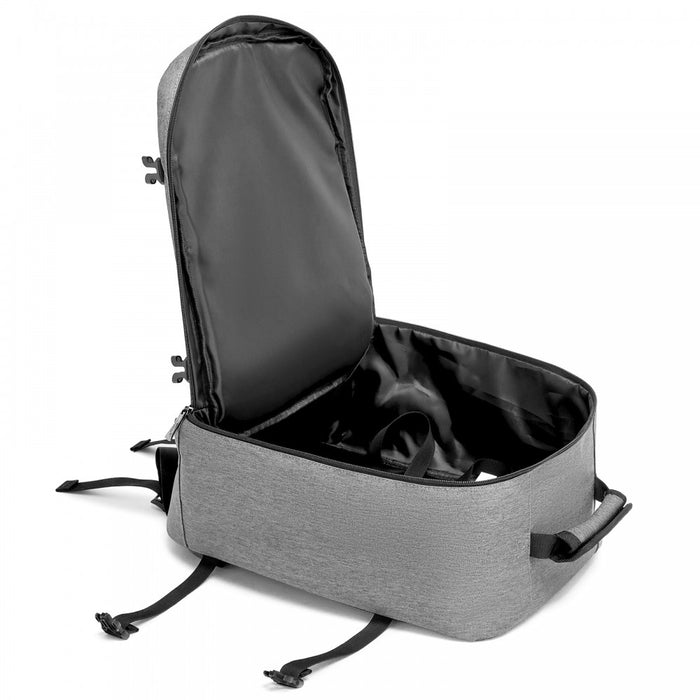 Flexible Cabin Backpack Fits 15.6-Inch Laptop, Clamshell Access – Grey