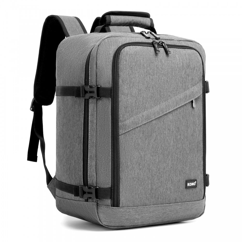 Flexible Cabin Backpack Fits 15.6-Inch Laptop, Clamshell Access – Grey