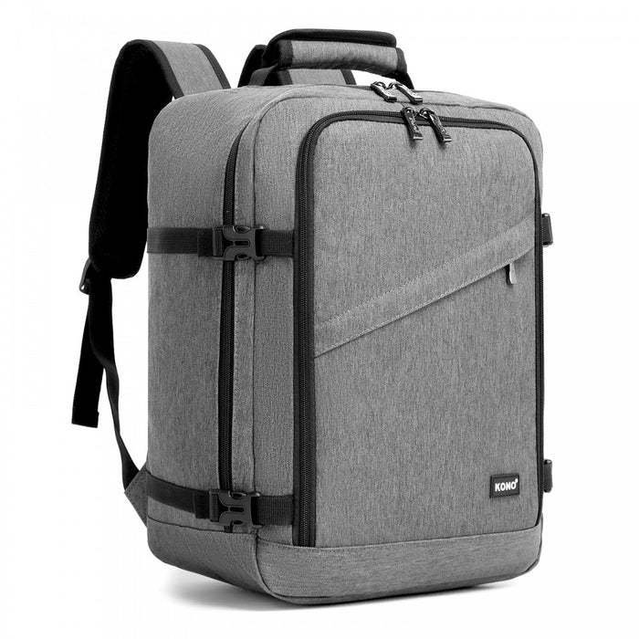 Flexible Cabin Backpack Fits 15.6-Inch Laptop, Clamshell Access – Grey