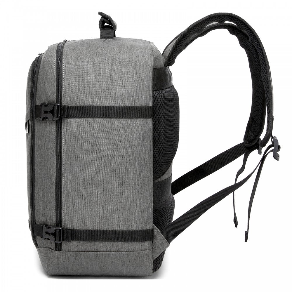 Flexible Cabin Backpack Fits 15.6-Inch Laptop, Clamshell Access – Grey