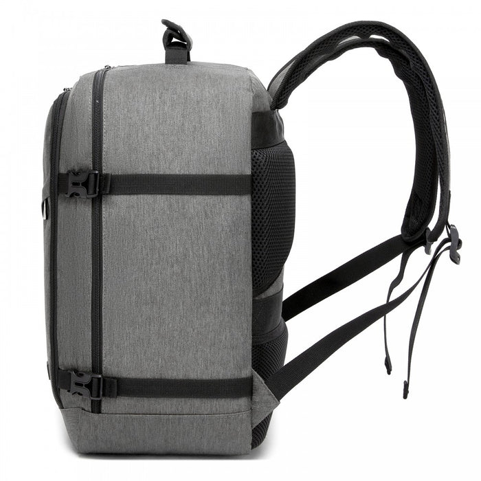 Flexible Cabin Backpack Fits 15.6-Inch Laptop, Clamshell Access – Grey