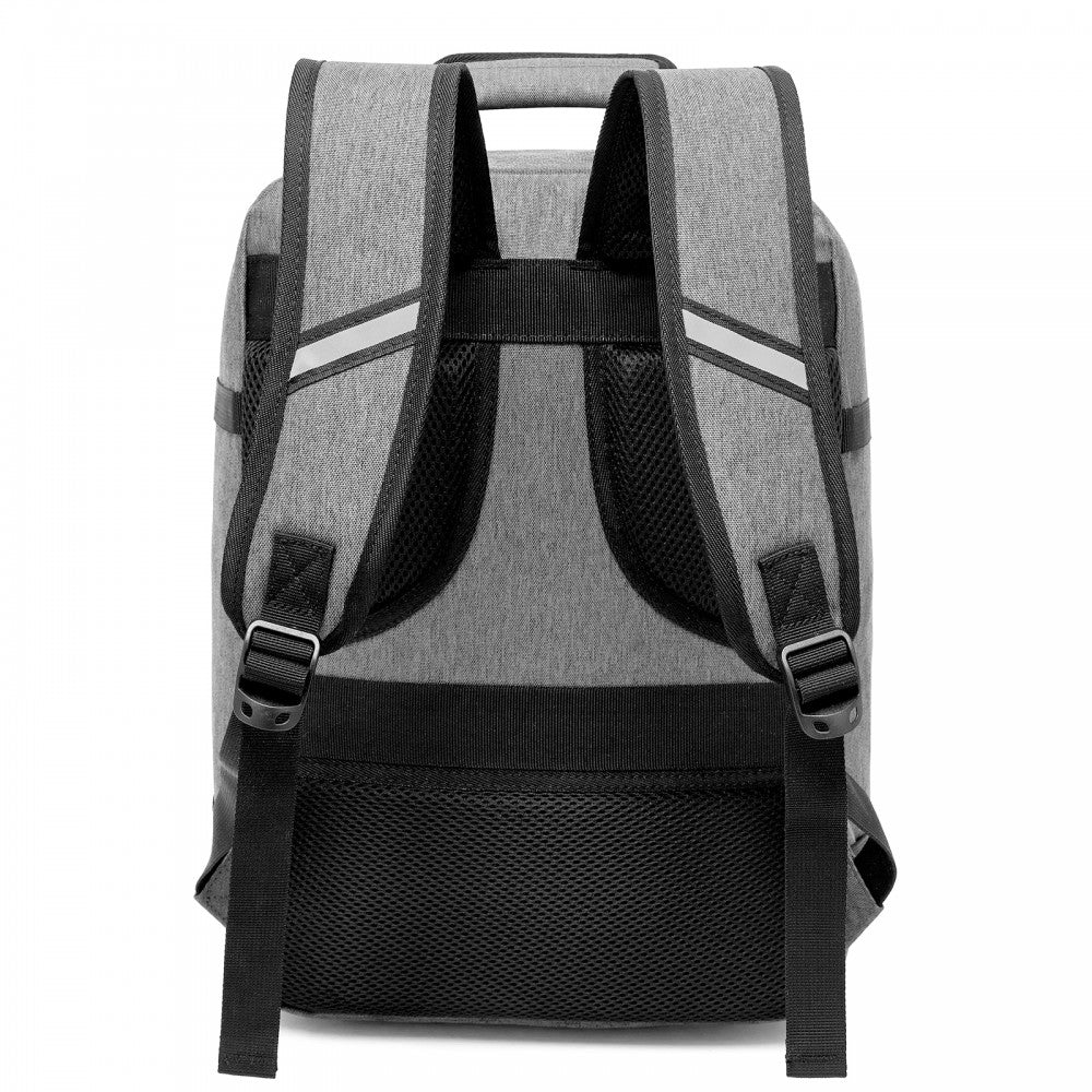 Flexible Cabin Backpack Fits 15.6-Inch Laptop, Clamshell Access – Grey
