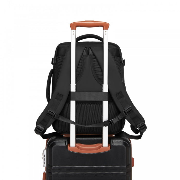 Cabin Travel Backpack – Water-Resistant, Multi-Compartment, Padded Laptop, Anti-Theft, Carry-On Tote – Black