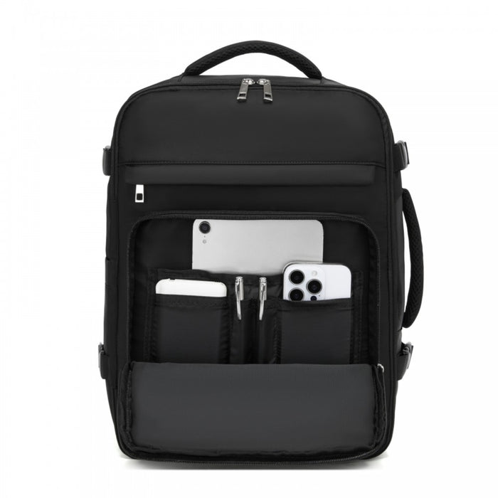 Cabin Travel Backpack – Water-Resistant, Multi-Compartment, Padded Laptop, Anti-Theft, Carry-On Tote – Black