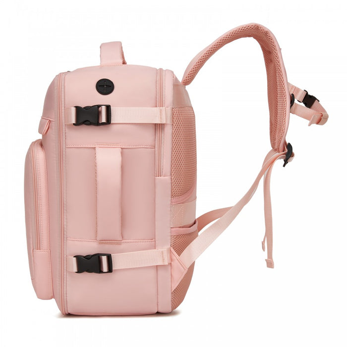 Cabin Travel Backpack – Water-Resistant, Multi-Compartment, Padded Laptop, Anti-Theft, Carry-On Tote – Pink
