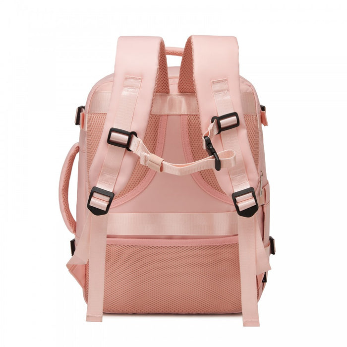 Cabin Travel Backpack – Water-Resistant, Multi-Compartment, Padded Laptop, Anti-Theft, Carry-On Tote – Pink