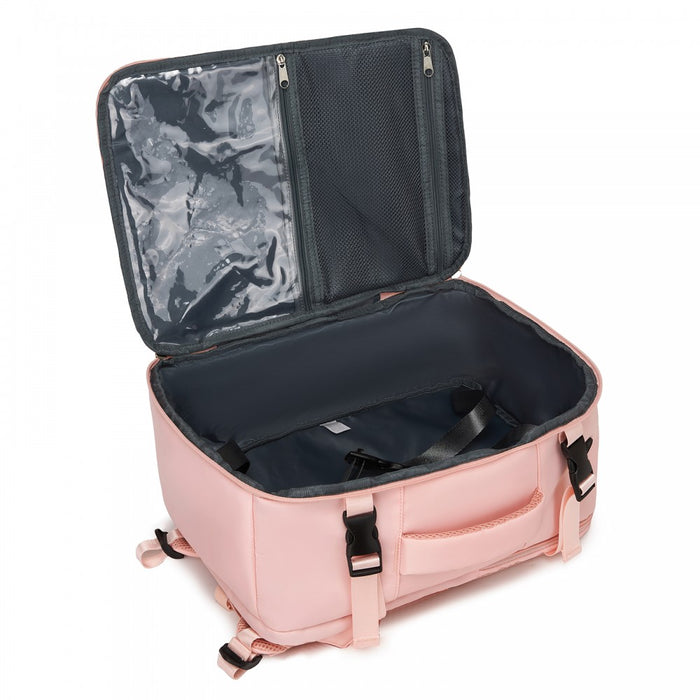 Cabin Travel Backpack – Water-Resistant, Multi-Compartment, Padded Laptop, Anti-Theft, Carry-On Tote – Pink