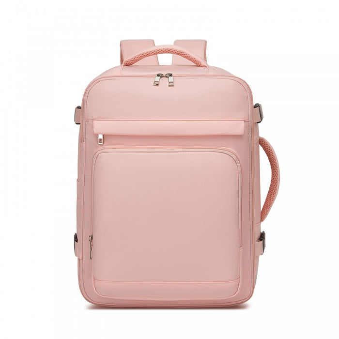 Cabin Travel Backpack – Water-Resistant, Multi-Compartment, Padded Laptop, Anti-Theft, Carry-On Tote – Pink