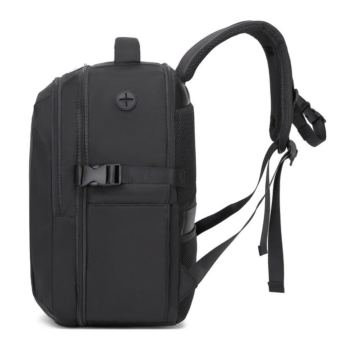 Cabin Approved Carry-On Backpack, Water-Resistant 15.6-Inch Laptop Travel Rucksack with Wet/Dry Separation Pouch – Black
