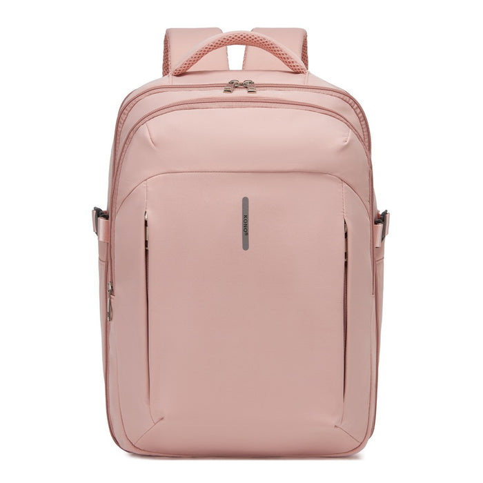 Cabin Approved Carry-On Backpack, Water-Resistant 15.6-Inch Laptop Travel Rucksack with Wet/Dry Separation Pouch – Pink