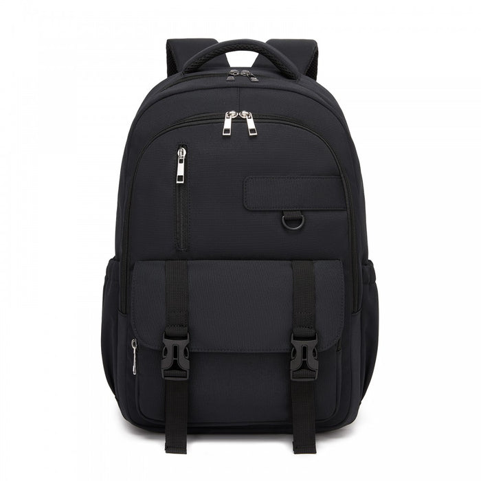 Water-Resistant Kids Backpack with Padded Laptop Sleeve and Multi-Pocket Organisation – Black