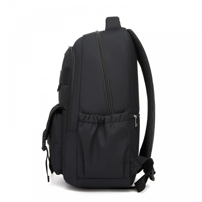 Water-Resistant Kids Backpack with Padded Laptop Sleeve and Multi-Pocket Organisation – Black