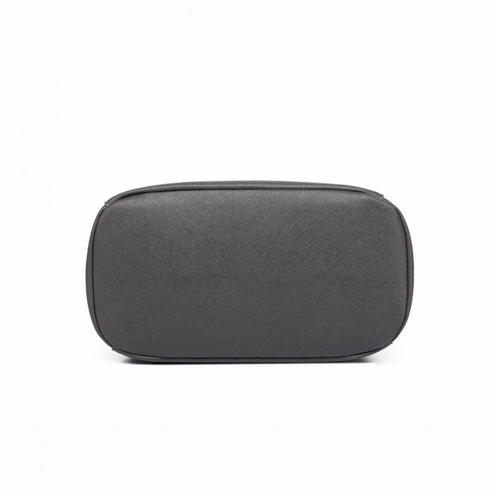 PU Leather Backpack Secure Daypack with Magnetic Snap Closure PU Leather Travel Bag – Black