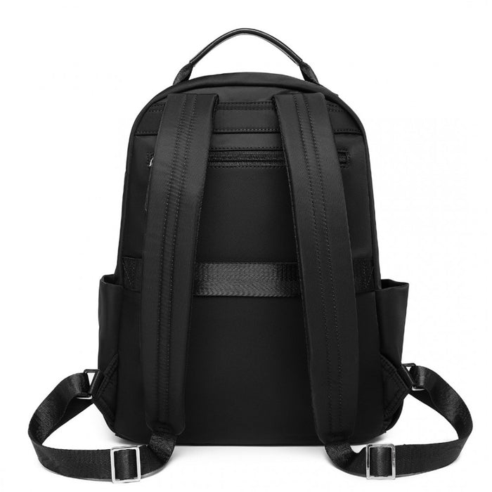 Backpack with Laptop Sleeve, Multiple Pockets and Trolley Sleeve – Black