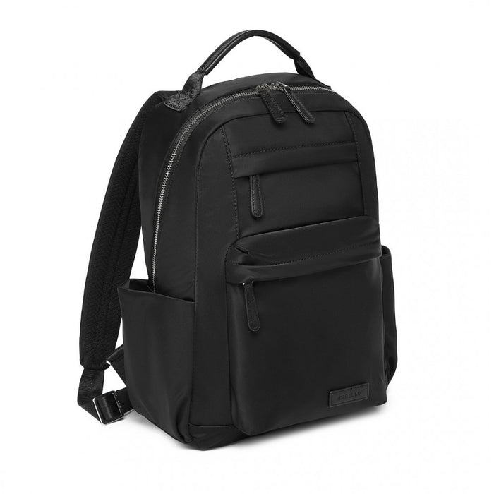 Backpack with Laptop Sleeve, Multiple Pockets and Trolley Sleeve – Black