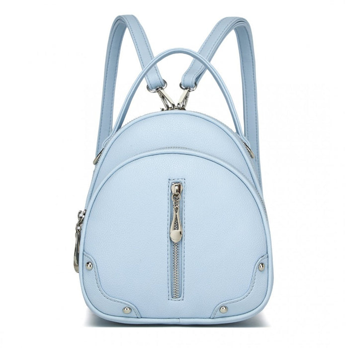 Convertible Mini Backpack for Women – PU Leather 3-in-1 Small Handbag, Crossbody Bag and Shoulder Backpack – Blue