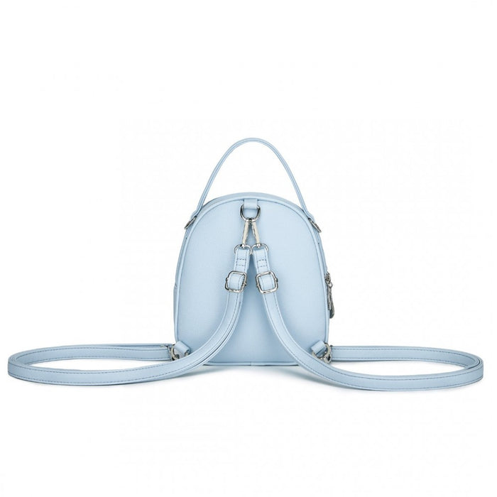 Convertible Mini Backpack for Women – PU Leather 3-in-1 Small Handbag, Crossbody Bag and Shoulder Backpack – Blue