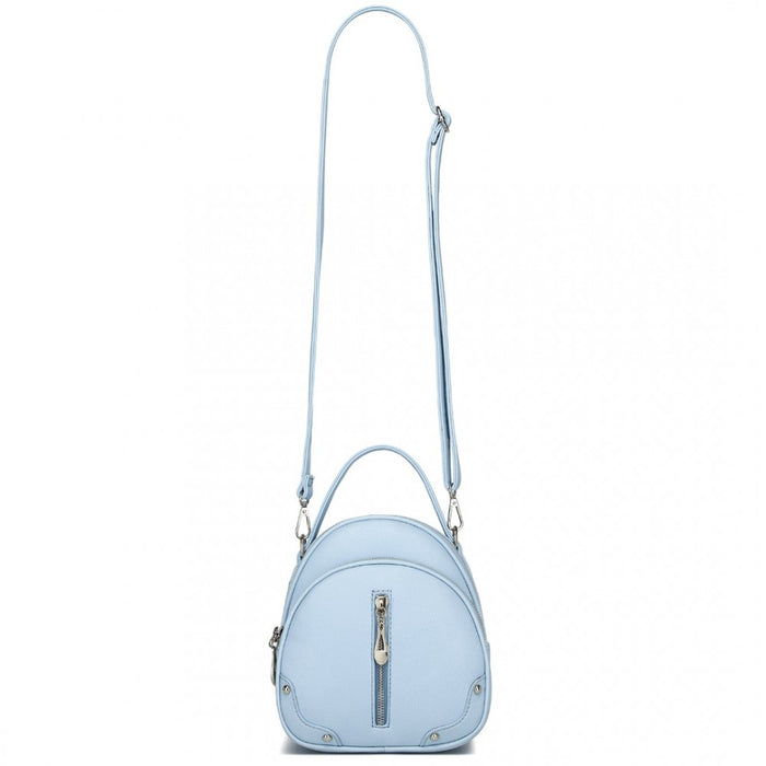 Convertible Mini Backpack for Women – PU Leather 3-in-1 Small Handbag, Crossbody Bag and Shoulder Backpack – Blue