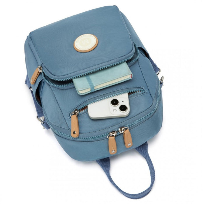 3-in-1 Convertible Backpack with Removable Long Strap and Shoulder/Crossbody Carry – BPM2451 – Blue