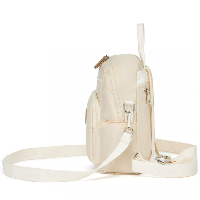 3-in-1 Convertible Backpack with Removable Long Strap and Shoulder/Crossbody Carry – BPM2451 – Beige