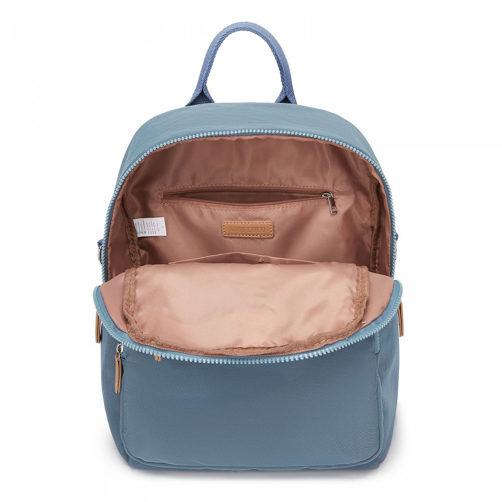 Women's Backpack, Water-Resistant Nylon Convertible Shoulder and Crossbody Bag – Blue