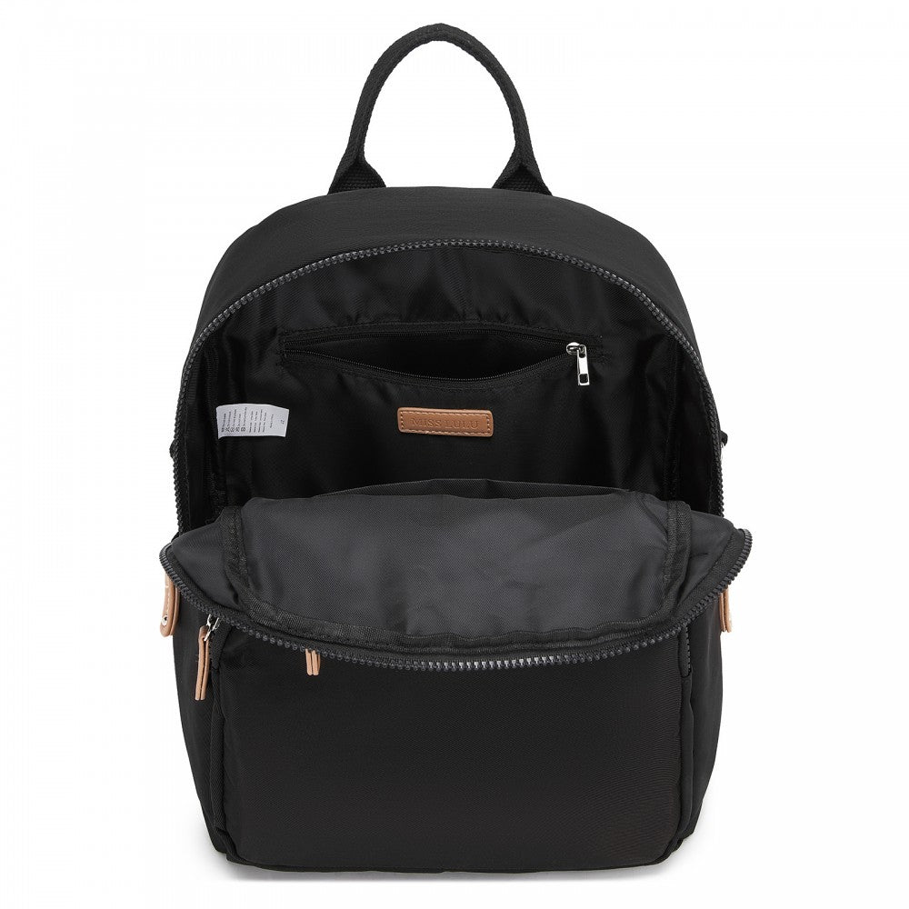 Women's Backpack, Water-Resistant Nylon Convertible Shoulder and Crossbody Bag – Black