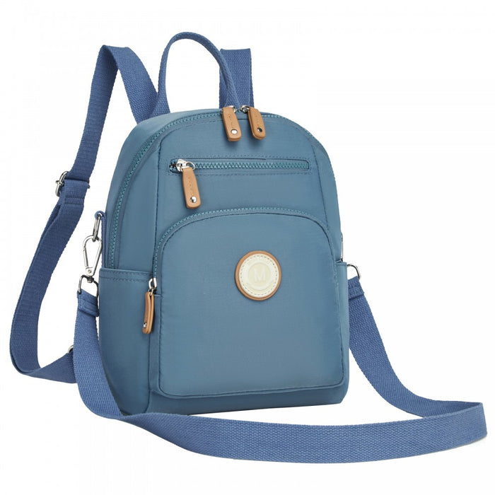 3-in-1 Convertible Backpack with Removable Long Strap and Shoulder/Crossbody Carry – BPM2651 – Blue