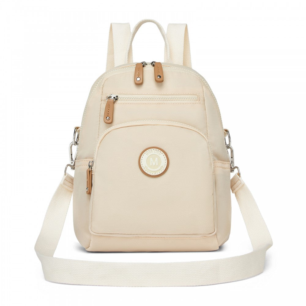 3-in-1 Convertible Backpack with Removable Long Strap and Shoulder/Crossbody Carry – BPM2651 – Beige