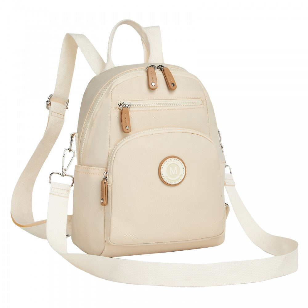3-in-1 Convertible Backpack with Removable Long Strap and Shoulder/Crossbody Carry – BPM2651 – Beige