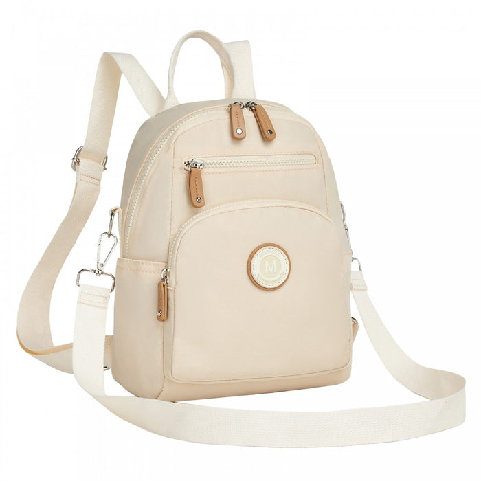 3-in-1 Convertible Backpack with Removable Long Strap and Shoulder/Crossbody Carry – BPM2651 – Beige