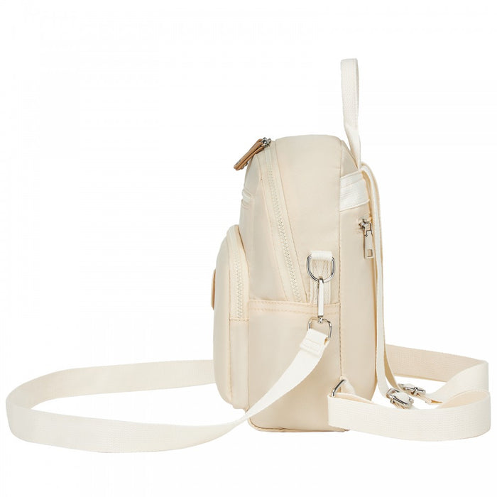 3-in-1 Convertible Backpack with Removable Long Strap and Shoulder/Crossbody Carry – BPM2651 – Beige