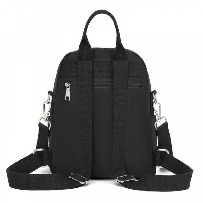 3-in-1 Convertible Backpack with Removable Long Strap and Shoulder/Crossbody Carry – BPM2651 – Black