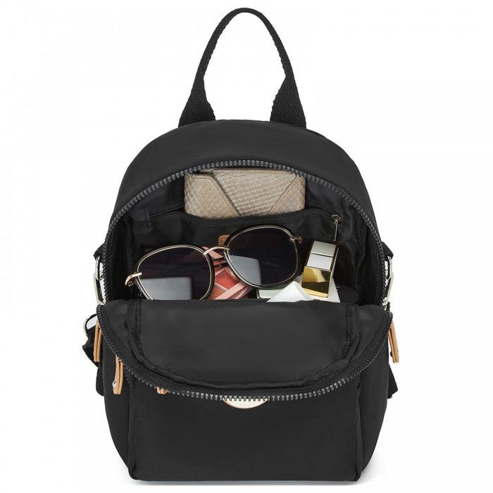 3-in-1 Convertible Backpack with Removable Long Strap and Shoulder/Crossbody Carry – BPM2651 – Black