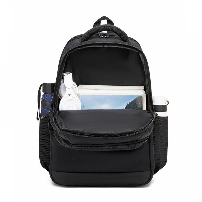 Laptop Backpack, Soft Padded, Organised Storage, Lightweight 15.6-Inch Notebook Bag – Black