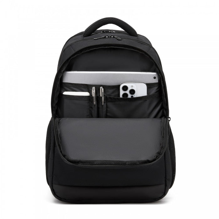 Laptop Backpack, Soft Padded, Organised Storage, Lightweight 15.6-Inch Notebook Bag – Black