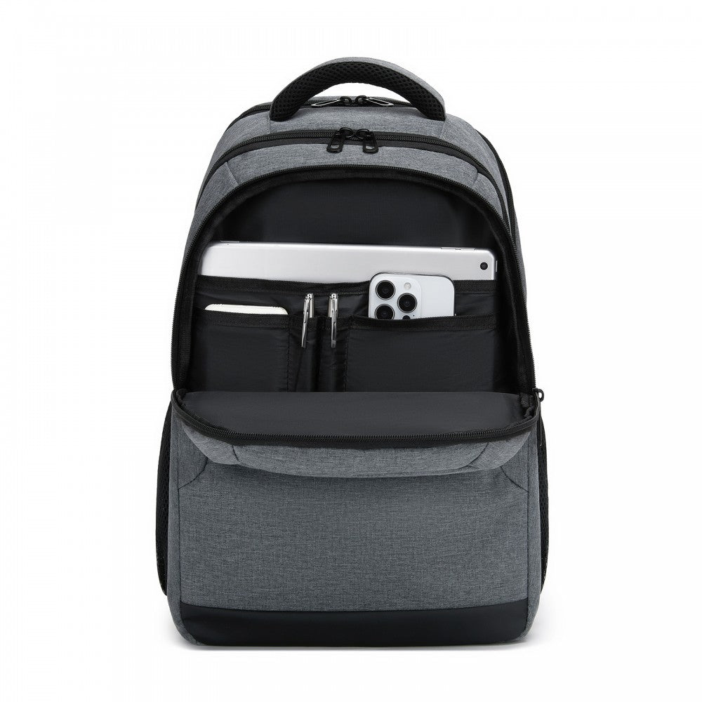 Laptop Backpack, Soft Padded, Organised Storage, Lightweight 15.6-Inch Notebook Bag – Grey