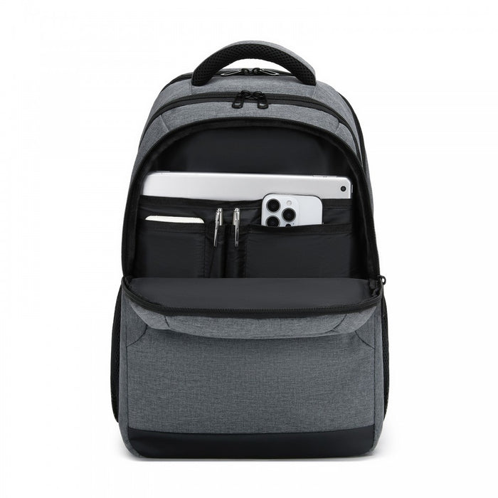 Laptop Backpack, Soft Padded, Organised Storage, Lightweight 15.6-Inch Notebook Bag – Grey