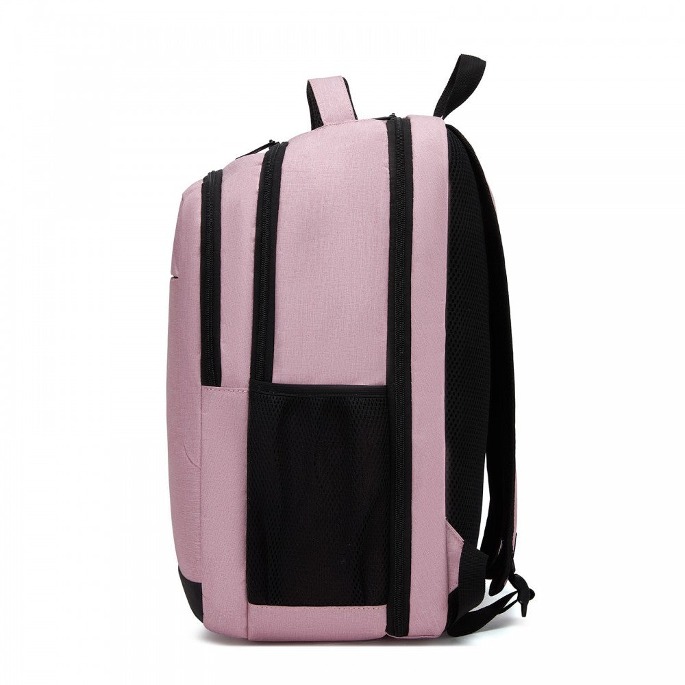 Laptop Backpack, Soft Padded, Organised Storage, Lightweight 15.6-Inch Notebook Bag – Pink