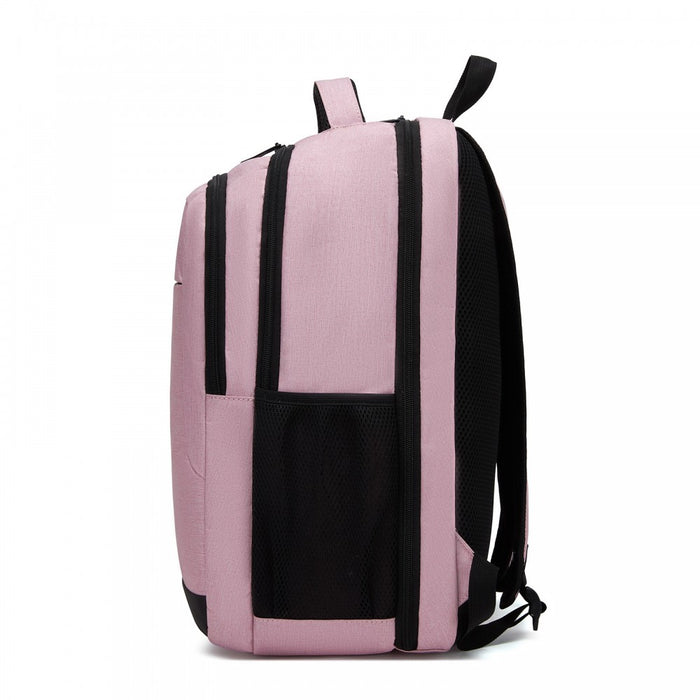 Laptop Backpack, Soft Padded, Organised Storage, Lightweight 15.6-Inch Notebook Bag – Pink