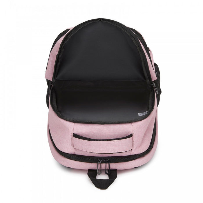 Laptop Backpack, Soft Padded, Organised Storage, Lightweight 15.6-Inch Notebook Bag – Pink