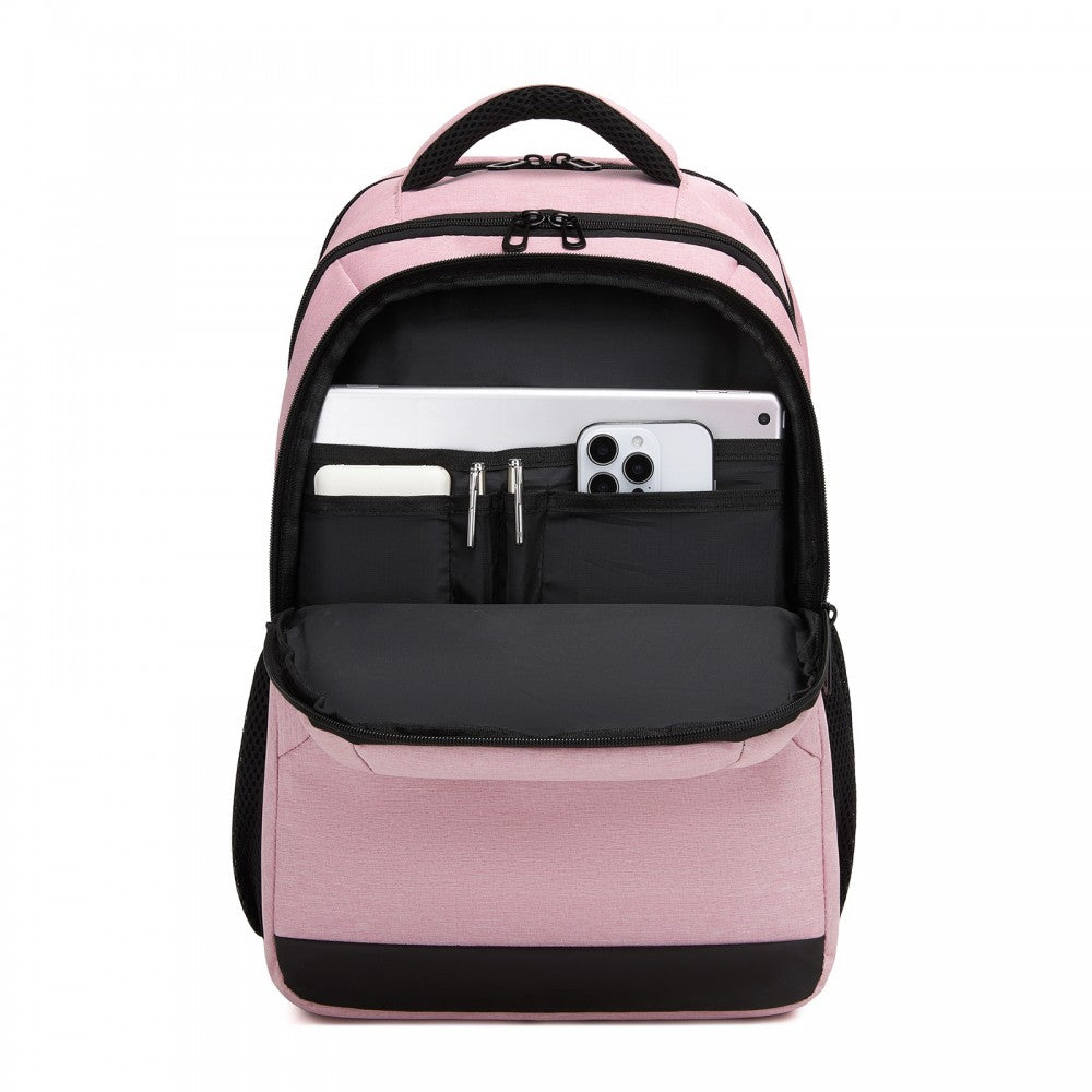 Laptop Backpack, Soft Padded, Organised Storage, Lightweight 15.6-Inch Notebook Bag – Pink