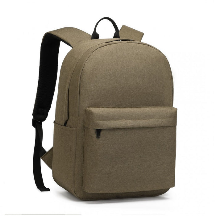 Polyester Everyday Backpack with Design – Brown