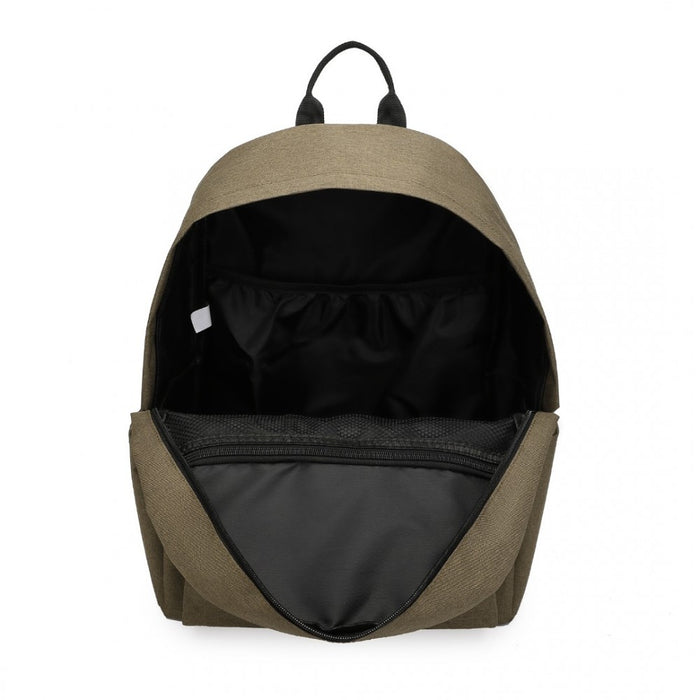 Polyester Everyday Backpack with Design – Brown