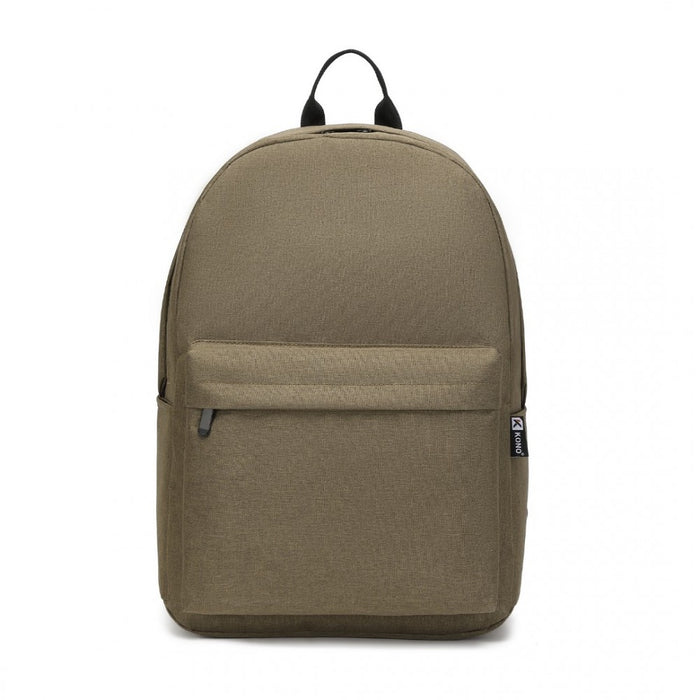 Polyester Everyday Backpack with Design – Brown