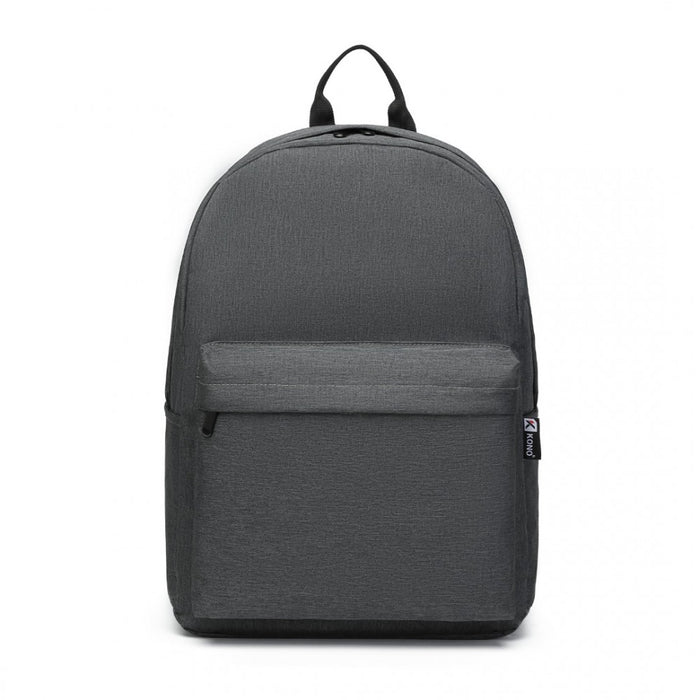 Polyester Everyday Backpack with Design – Dark Grey