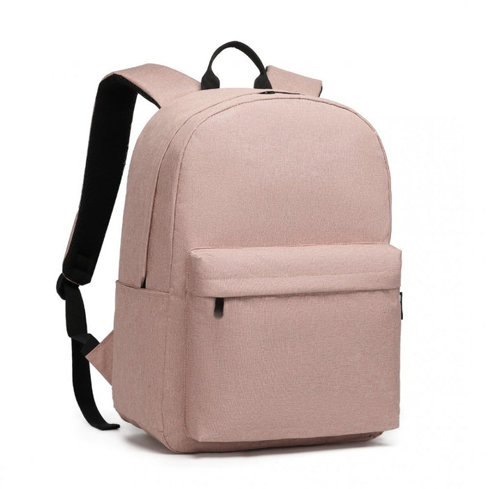 Polyester Everyday Backpack with Design – Pink